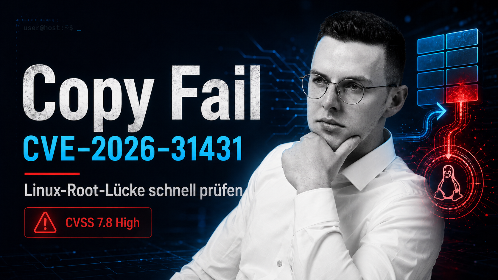 Copy Fail CVE-2026-31431: abstrahierte Linux Page-Cache-Manipulation über AF_ALG und splice mit Root-Risiko