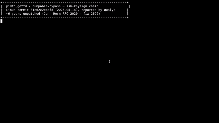 CVE-2026-46333 ssh-keysign-pwn Demo-GIF auf Linux