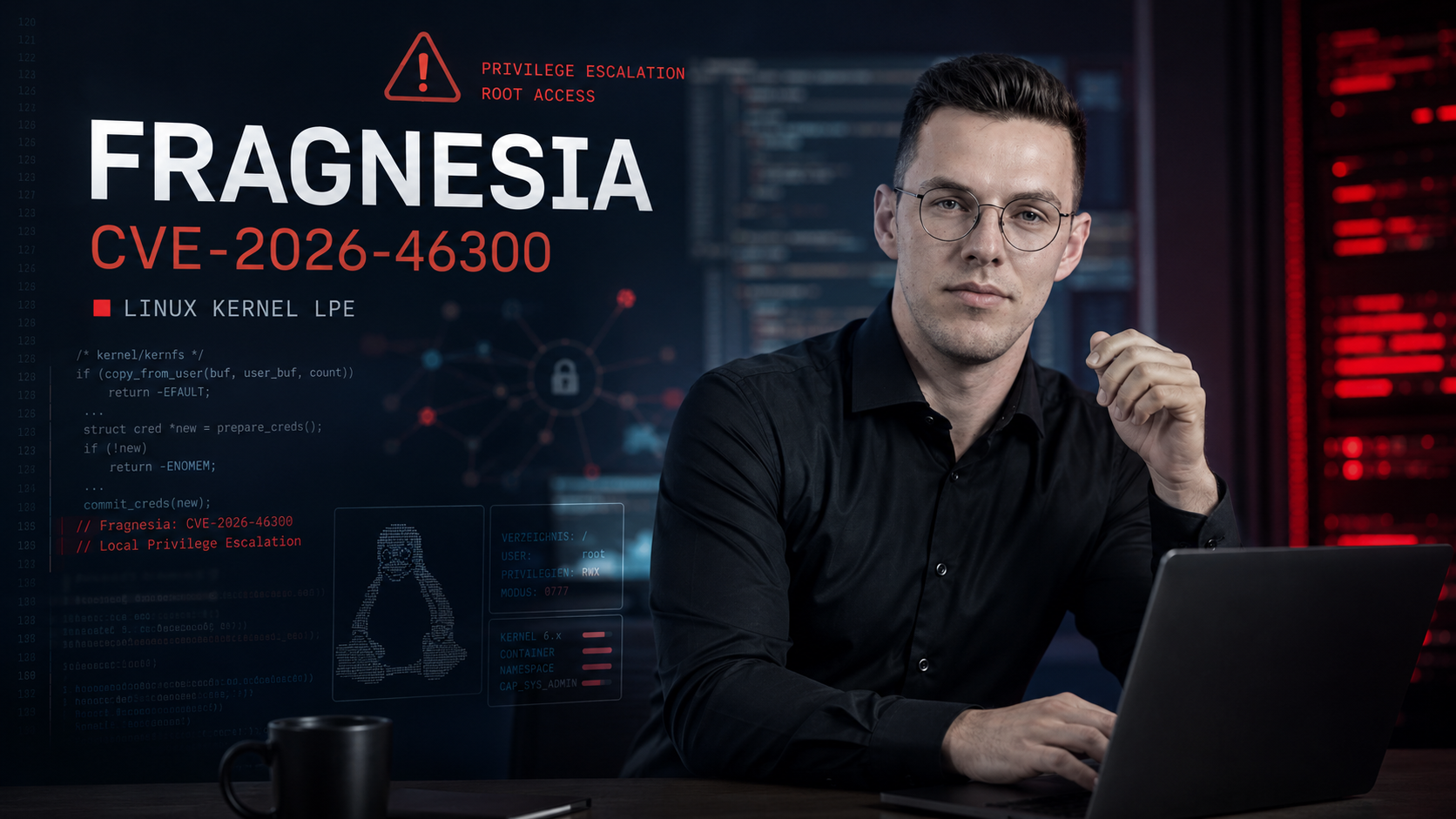 Linux Kernel Sicherheitslücke Fragnesia CVE-2026-46300: Betroffenheit prüfen, Kernel patchen und ESP/RxRPC-Module mitigieren