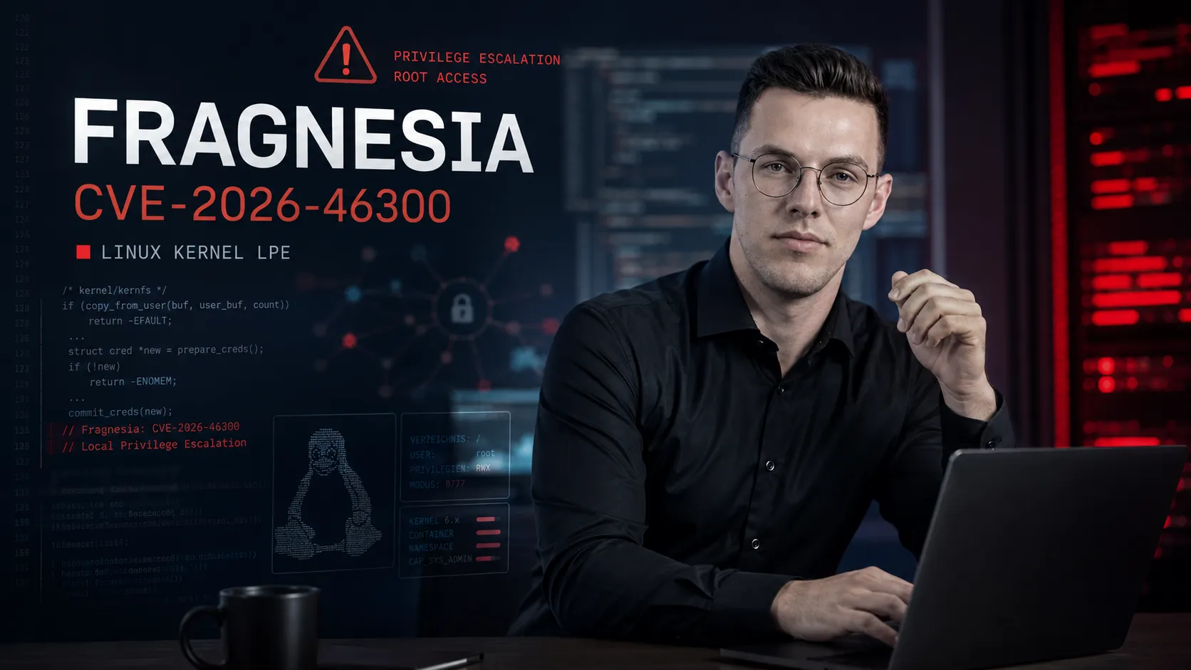 Linux Kernel Sicherheitslücke Fragnesia CVE-2026-46300: Betroffenheit prüfen, Kernel patchen und ESP/RxRPC-Module mitigieren