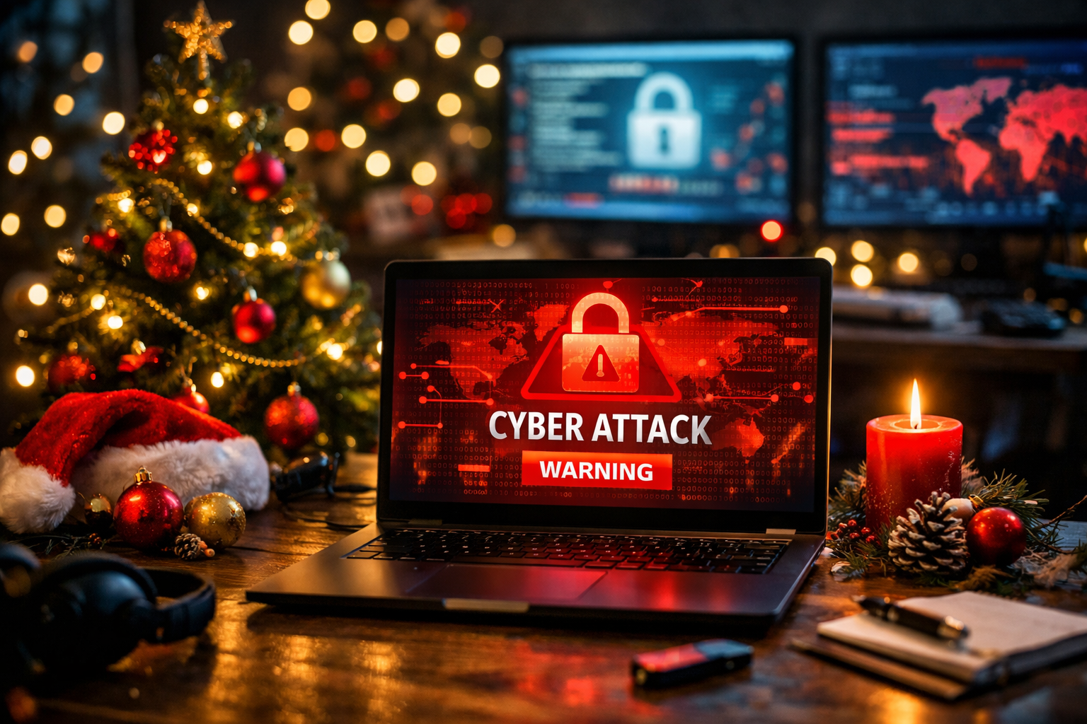 Titelbild: IT-Sicherheitsrisiken zu Weihnachten & Neujahr: So schützen Sie Ihr Unternehmen – Artikel von Mika Schmidt